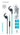 VIVANCO Hochwertige Sport In Ear Kopfhörer SPX40, kompatibel mit 3,5 mm Klinke, Stereo BASS, Mikrofon, 90° Stecker, Blau